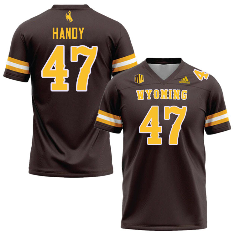 #47 Jason Handy Wyoming Cowboys Jersey College Football Uniforms,Gears,Jerseys-Brown